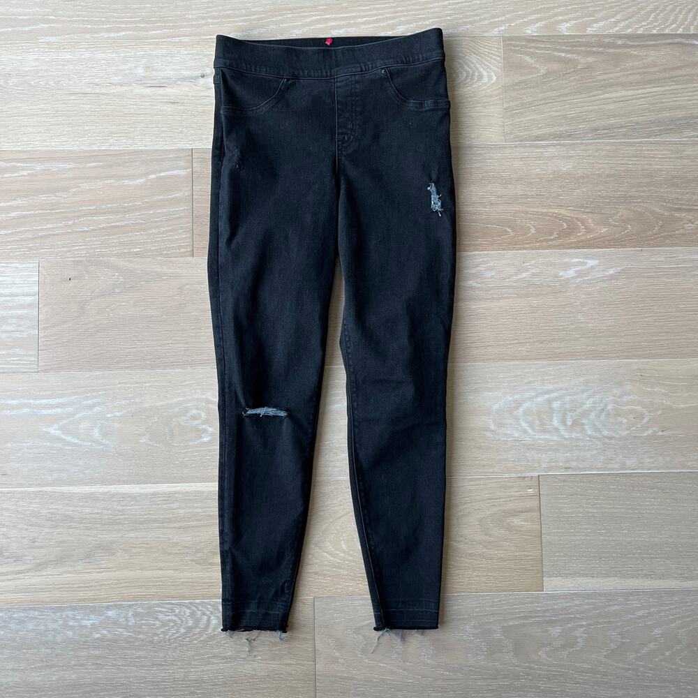 SPANX Vintage Distressed Ankle Skinny Jeans